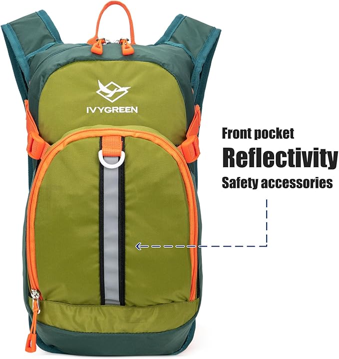 Ivygreen Kids Hydration Backpack, Hiking Backpack for Boys or Girls with 1.5L Water Bladder