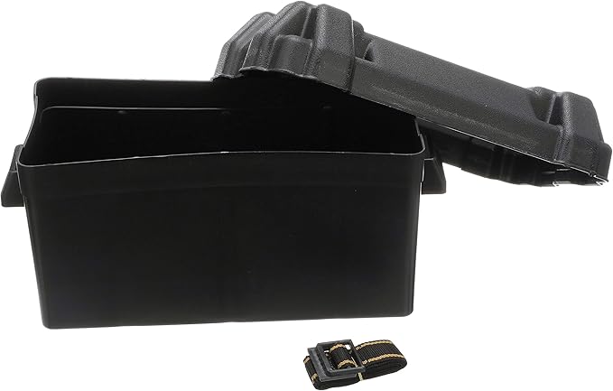 Attwood 9084-1 Large Vented Battery Box with Mounting Strap, Fits Group 29 and 31 Series Batteries, Black