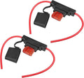 uxcell DC 12V 10 Gauge Car in Line ATC Blade Style Inline Fuse Holder with 50A Large Fuse