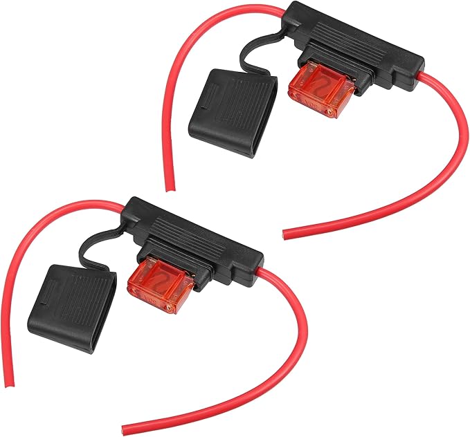 uxcell DC 12V 10 Gauge Car in Line ATC Blade Style Inline Fuse Holder with 50A Large Fuse
