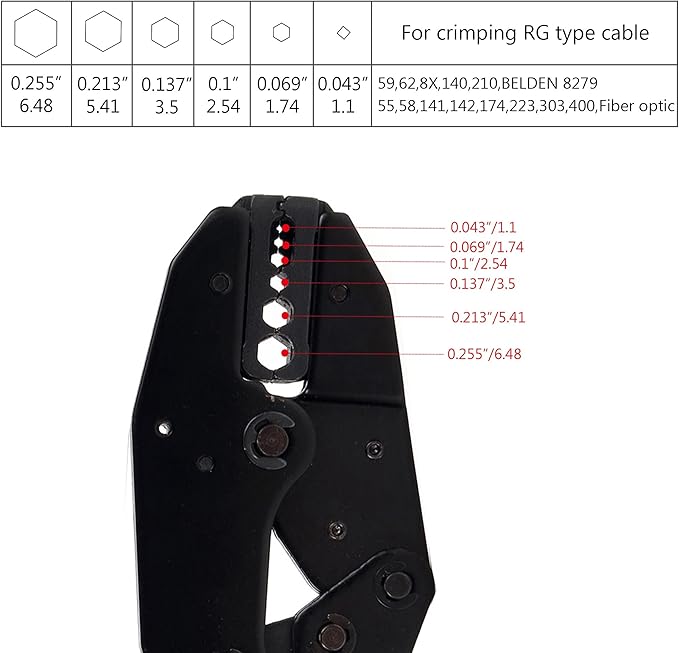 10pcs SMA Plug Crimp Connector and Striping Crimp Tool for RG58/RG59/RG6