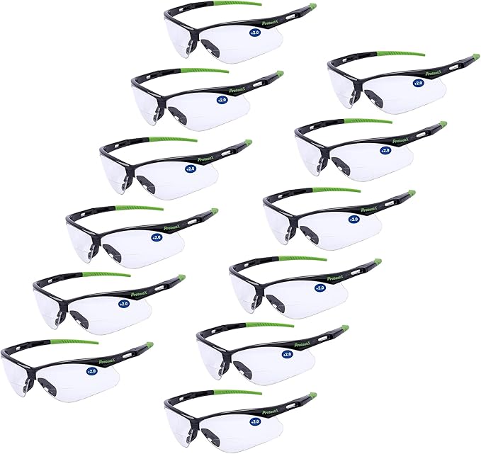 ProtectX Classic Safety Glasses, Anti-Fog Scratch Resistant Lenses, Protective Eyewear for Work, Indoor/Outdoor, ANSI Z87.1