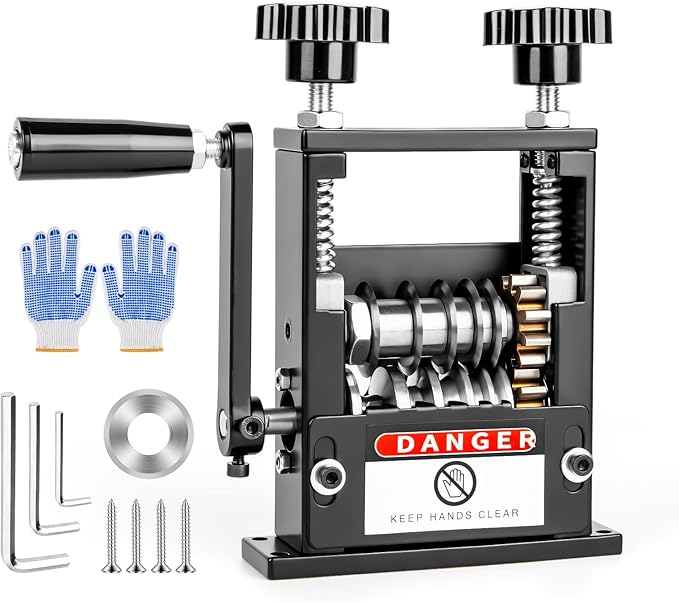 Manual Wire Stripper Machine, Wire Stripping Machine with 6 Channels & 5 Blades for 0.12" to 0.67" Scrap Copper Wire, Drill Powered Hand Crank Wire Stripper Tool for DIY Cable Copper Wire Recycling