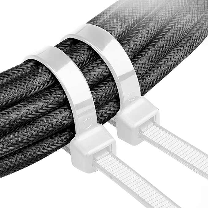 100 Pack 36 inch Extra Long Zip Ties, White Heavy Duty Cable Ties Outdoor, Large Thick Nylon Zipties Wire Ties for HVAC, Industrial, Binding Fences