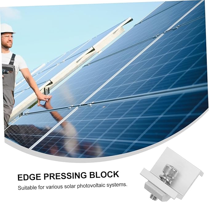 12pcs Solar Panel Rack Clips Durable Mid End Clamps for Household Solar Installations Easy to Install Versatile Support Buckle for Outdoor Use