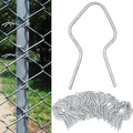 Hicarer 100 Pcs T Post Clips Metal Wire Fence Clips Galvanized Steel Tie Ez Twist Preformed Fencing Clip 11 Gauge Fence Ties for T-Posts/u-Posts (Sliver)