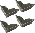 Bivethoi 8 Packs Bronze Box Corner Protectors, Edge Cover Safety Guard Furniture Decorative Metal Table Corner (2.76" x 0.79")