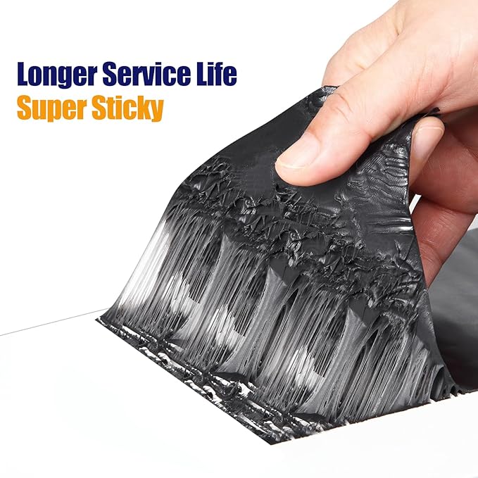 Butyl Sealant Tape, RV Roof Tape Black, 4 Inch x 50 Feet RV Repair Sealant Waterproof Tape, UV & Weatherproof Butyl Roofing Tape for Window, Boat Sealing, Truck and Trailer Roof Sealant