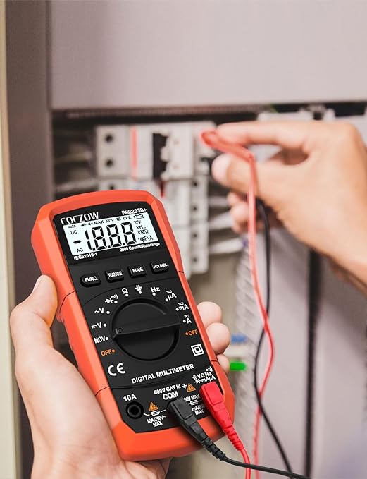 Digital Multimeter,Multimeter Tester, High Sensitivity Voltmeter Ammeter Ohmmeter NCV Circuit Checker Measures AC/DC Voltage,AC/DC Current, Resistance, Diodes, Continuity, Transistor (Black)