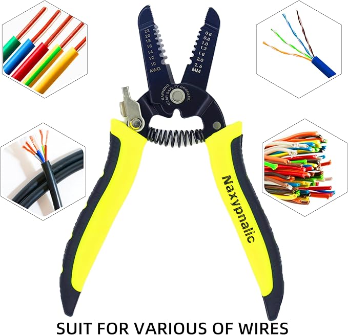 Wire Stripper Tool 10-22 AWG, Micro Wire Strippers, Insulated Wire Pliers, Multifunctional Wire Stripping Tool, Wire Stripers