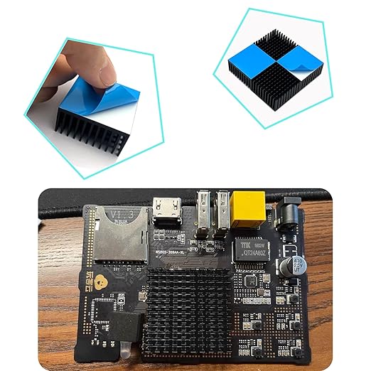 40mm Heatsink Heatsink Aluminum Heatsink, 40x40x20mm+3M8810 Thermal Conductive Adhesive Tape. Suitable for TEC1-12706 Thermal Peltier Module, Peltier Cooler, Stepper Motor Cooling