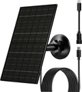 FUTUREZEN 6W Solar Panel for Security Camera Outdoor, 5V USB/USB-C Solar Charger Compatible with Rechargeable Battery Cameras, IP66 Waterproof, 360° Adjustable Mount, 9.8ft Cable (1 Pack, Black)