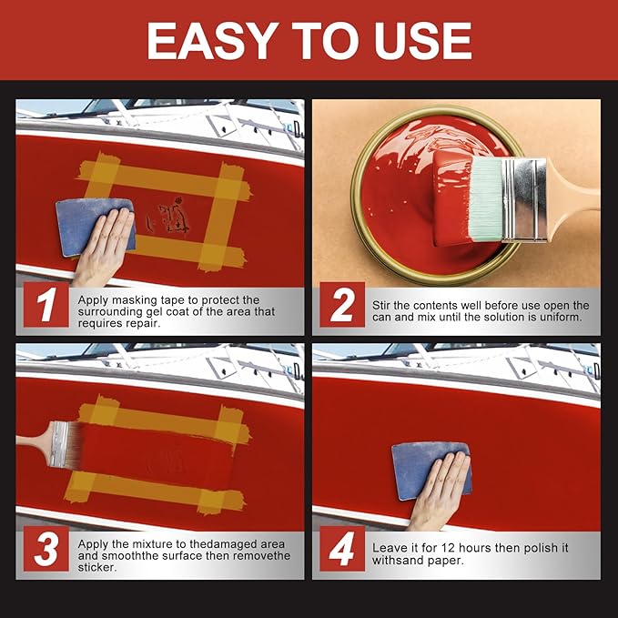 Red Rust Preventive Paint（Includes diluent), Rust Inhibitor and Corrosion Permanently, Non-porous Protective Barrier, UV Resistance and Heat Resistance, It is suitable for rust and corrosion prevention on multiple surfaces such as Marine vessels, metal...