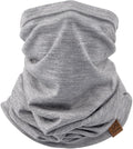 ACUSHLA 100% Merino Wool Neck Gaiter for Men & Women Ski Face Mask Winter Scarf Neck Warmer All Weather, Midweight Maple Leaf