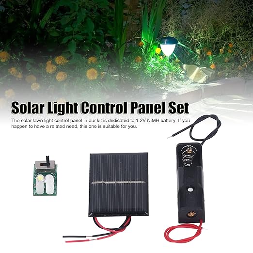 Solar Light Control Panel Kit 1.2V Solar Light Control Board Charging PCB Solar Lawn Lamp Control Board Set with Instruction Manual