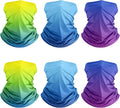 Geyoga 6 Pieces Summer UV Protection Cooling Neck Gaiter Face Clothing Neck Gaiter Mask Scarf Sunscreen Breathable Bandana