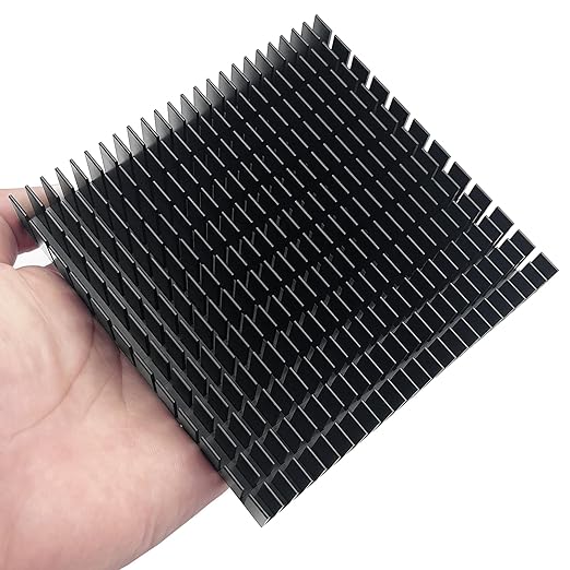 120mm Large Aluminum Heatsink 120x120x20mm / 4.72x4.72x0.79Inch/ Heat Sink Square Cooler for WiFi Router Cooling Base and Power Supply IC Graphics Card Memory Heat Sink 120mmx120mmx20mm