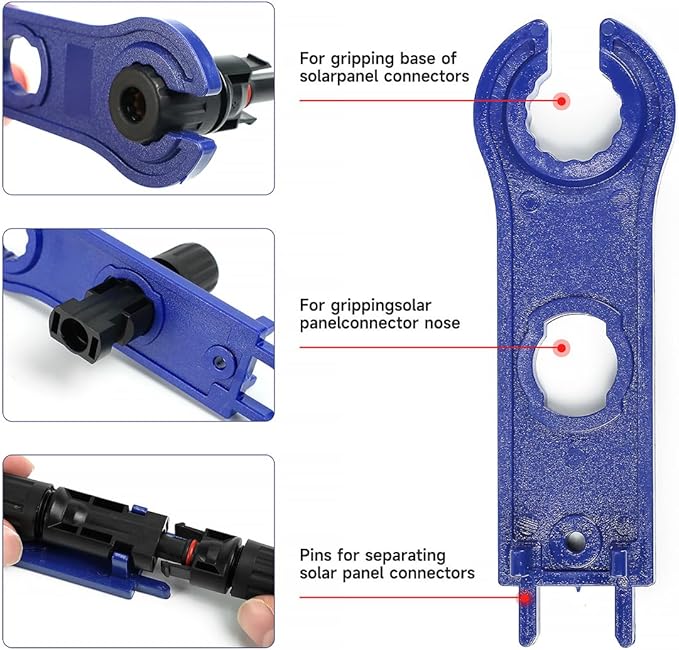 10PCS 1500V 45A IP67 Waterproof Solar Connector Solar Panel Cable Connectors Male/Female with Spanners(5Pairs)