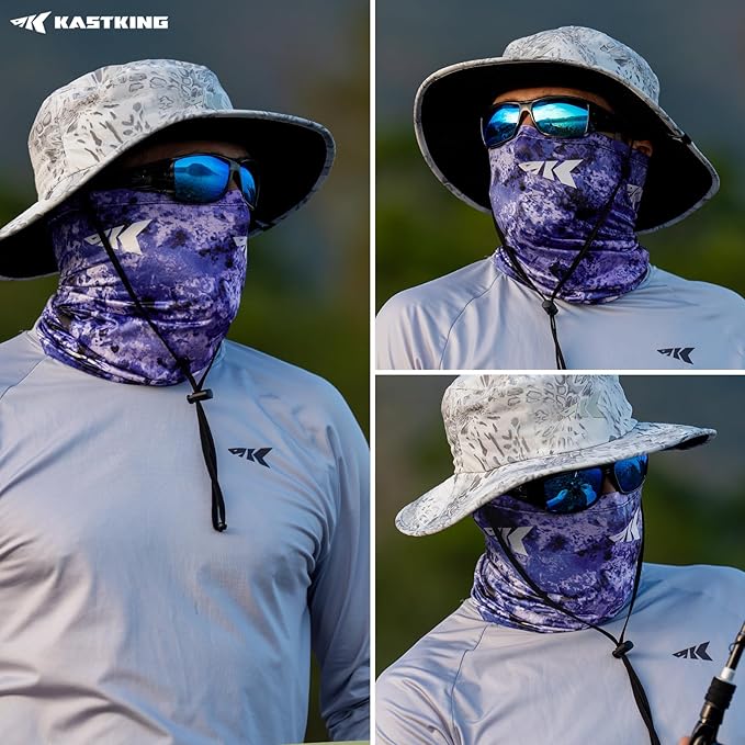 KastKing La Sal Neck Gaiter-UPF 50+ Balaclava Face Mask,Neck Gaiter for Men and Women,Face Cover Shield for Fishing,Hiking