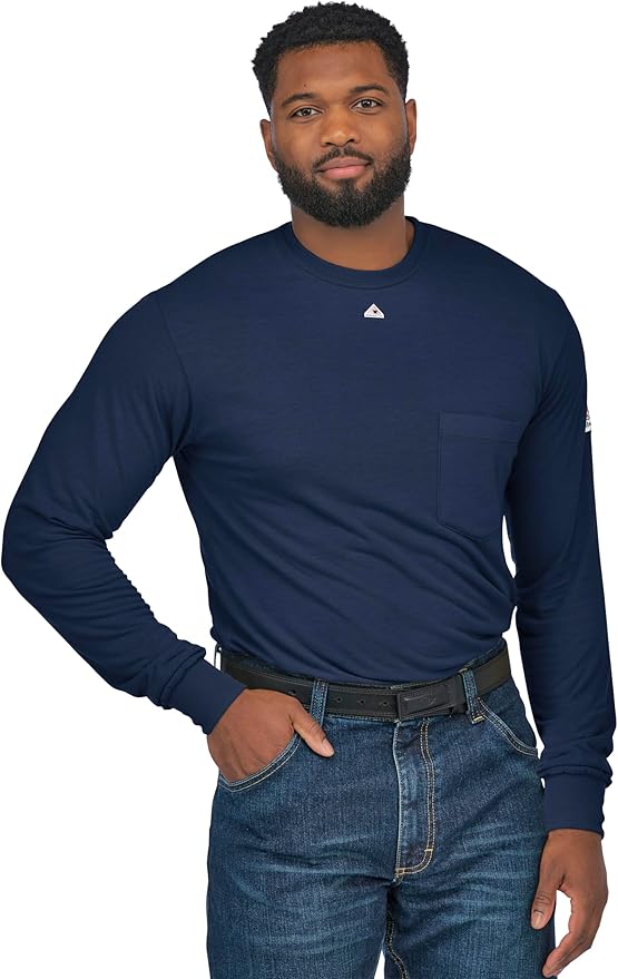 Bulwark FR Men's Fire Resistant Long Sleeve Lightweight T-Shirt