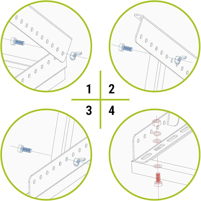 Newpowa Adjustable Solar Panel Tilt Mount Brackets Kit Folding Tilt Legs Support to 20 50 75 Watt Solar Panel for Off-Grid, RV, Roof, Boat (20inch Width)
