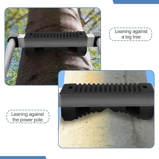 Anti-Slip Ladder Stabilizer, Rubber Steep Ladder Accessory Ladder Stabilizer Rubber Fall Prevention, Scratch Protection, Extension Ladder Attachment Against Wall, Telegraph Pole