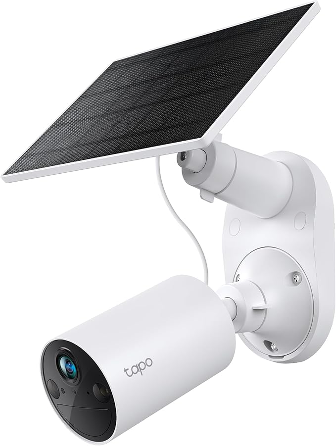Tapo SolarCam 1080p Outdoor Wireless Security Camera - Battery Power with Solar, Person Detection, Subscription-Free Local Storage or Optional Cloud, Works with Alexa & Google Assistant, C402 KIT