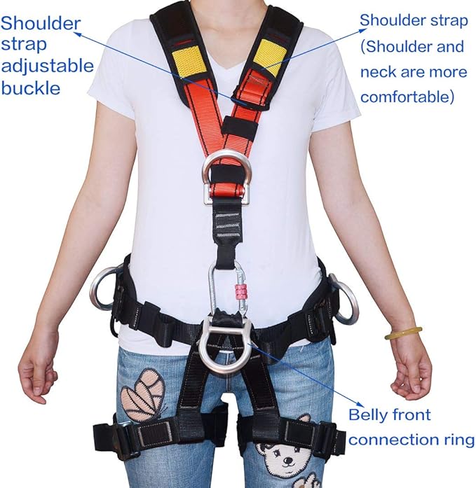 Climbing, Rock Climbing, Safety seat belt for Rappelling Fire Rescuing Tree Climbing Gear