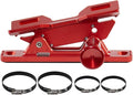 Quick Release Fire Extinguisher Mount - Aluminum Adjustable UTV Roll Bar Fire Extinguisher Holder Mounting Bracket Compatible with Jeep Wrangler TJ JK JL JKU Polaris RZR Ranger Can-Am X3, Red