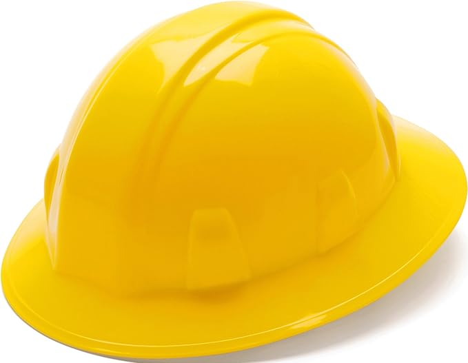 Pyramex Safety SL Series Full Brim Hard Hat 4-Point Ratchet Suspension