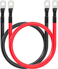 6 AWG Battery Cable 6AWG Gauge Battery Inverter Cables for Automotive Solar Marine Boat RV Car Motorcycle (6 AWG, 20in, 5/16")