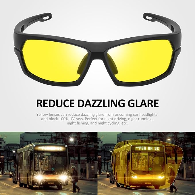 Joopin Sports Sunglasses Polarized UV400 Protection Wrap Around Sun Glasses Shades for Men Women