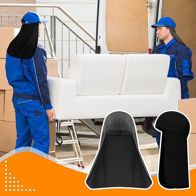 Loopeer 6 Pieces Hard Hat Sun Shade Cooling Skull Cap Neck Shade Sun Protector Skull Cap Liner for Men Women