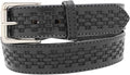 Yourtack Men's Basketweave Embossed Work Belt - 1 1/2" Oiled & Waxed Work Belt