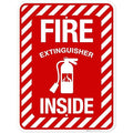 Fire Extinguisher Inside Sign, Fire Safety Sign, 18x24 Inches, Rust Free .063 Aluminum, Fade Resistant, Indoor/Outdoor Use, Made in USA
