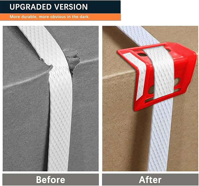 Flatbed Edge Corner Protector Holder (24 Pack) Red Ratchet Strap Protector Heavy Duty Cargos Protector Flatbed Equipment for Shipping Cargo Protection