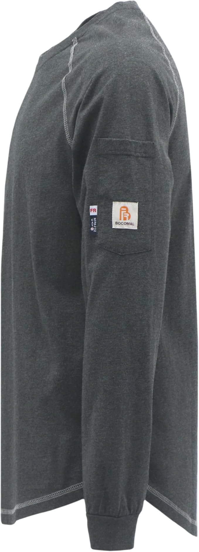 BOCOMAL FR Shirts Heather Series 6oz Flame Resistant T Shirt NFPA2112 CAT2 Fire Retardant Crew Work Shirt