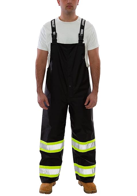 Tingley Icon O24123C Overalls, Small, Black/High Visibility Fluorescent Yellow-Green