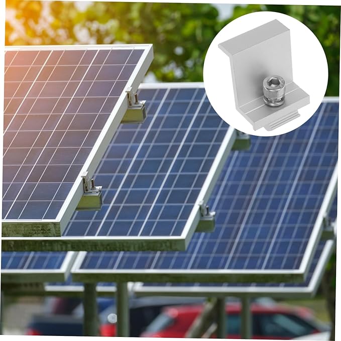 BESPORTBLE 12pcs Solar Panel Bracket Clips Durable Fixed Buckle Reliable Outdoor Panel Holder Clamp for Secure Mounting for Solar Photovoltaic Systems