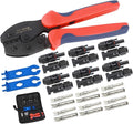 Solar Crimping Tool Kit LY-2546B Crimping Pliers with Male Female Solar Cable Connectors, Solar Spanner Wrench for Connectors Solar Panel 2.5/4/6mm² AWG14/12/10