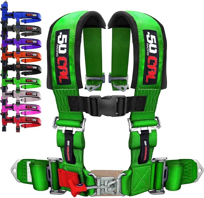 4 Point Harness for Bucket Seat, Quick Release Latch, 9 Color Options, Racing Harness, Race Car, Off Road Vehicle, UTV, RZR