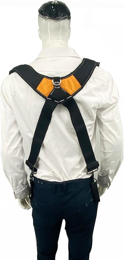 Tool Belt Suspenders for Work Belt Heavy Duty Padded with Magnetic WristBand Attachment Loops for Men