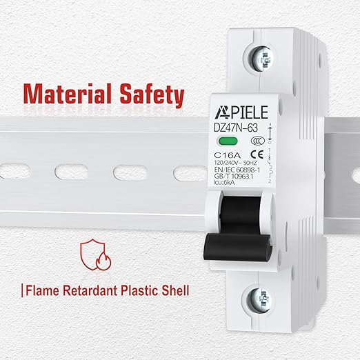 APIELE Miniature Circuit Breakers AC 120/240V, 32Amp 1Pole Circuit Breaker for Solar Photovoltaic Systems, DIN Rail Mount AC Disconnect Switch (1P-32A)