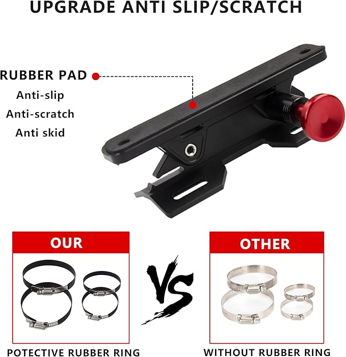 Quick Release Fire Extinguisher Mount - Aluminum Adjustable UTV Roll Bar Fire Extinguisher Holder Mounting Bracket Compatible with Jeep Wrangler TJ JK JL JKU Polaris RZR Ranger Can-Am X3 Universal
