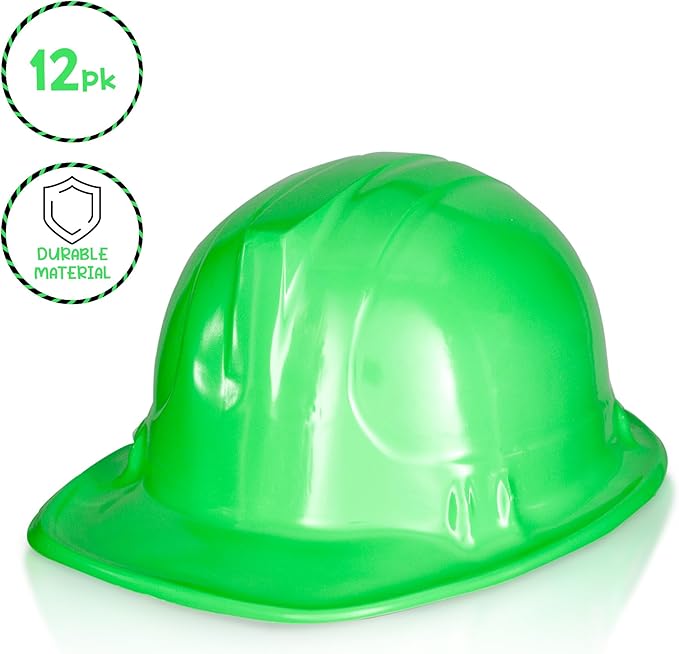 Windy City Novelties 12-Pack Construction Hats - Versatile Party Favors & Costume Accessories Kids Parties & Costume Props