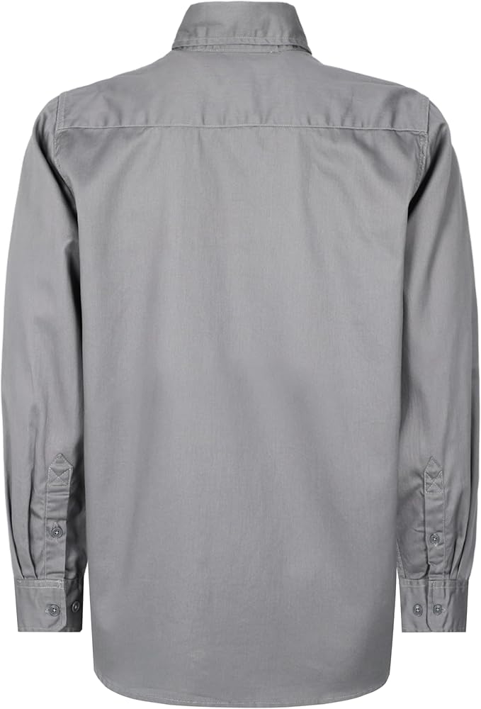 KONRECO FR Shirts for Men 6.5oz Lightweight Work Uniform Flame Resistant Welding Shirt/Water & Stain Repellent