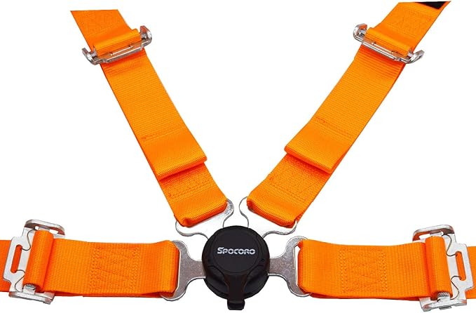 4 Point Racing Harness 2" Nylon Straps, Cam Lock Style (Pack of 1)