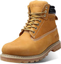 Steel Toe Work Boots for Men, 6-Inch Non Slip Comfortable Leather Waterproof Industrial Construction Safety Workboots