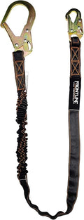 Frontline LIS61R Combat Single Leg 6' Rebar Hook End Lanyard with Internal Shock Absorber | Single Leg with Rebar Hook End | ANSI & OSHA Compliant | 5000 lbs. Min. Breaking Strength