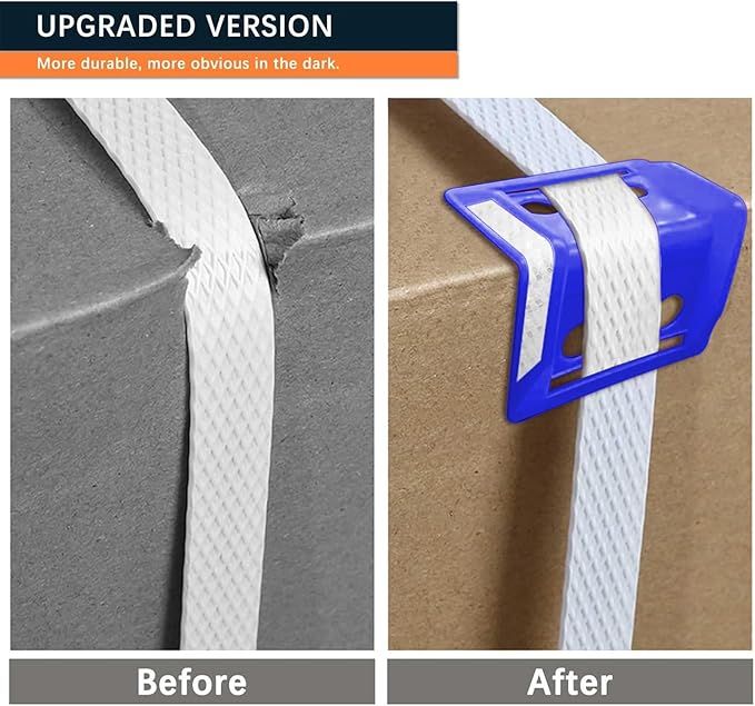24Pack Flatbed Strap Protector Corner Edge Protector Plastic Blue for Cargo Loads Box Truck Equipment Webbing to Protect Cargo